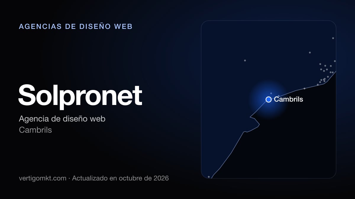 Solpronet, diseño web en Cambrils: puesto 10 del ranking de las mejores agencias de diseño web en Tarragona