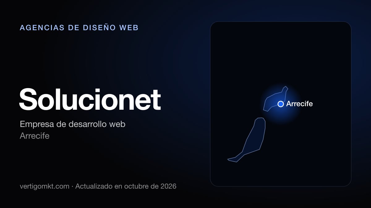 Solucionet, diseño web en Arrecife: puesto 3 del ranking de las mejores agencias de diseño web en Arrecife