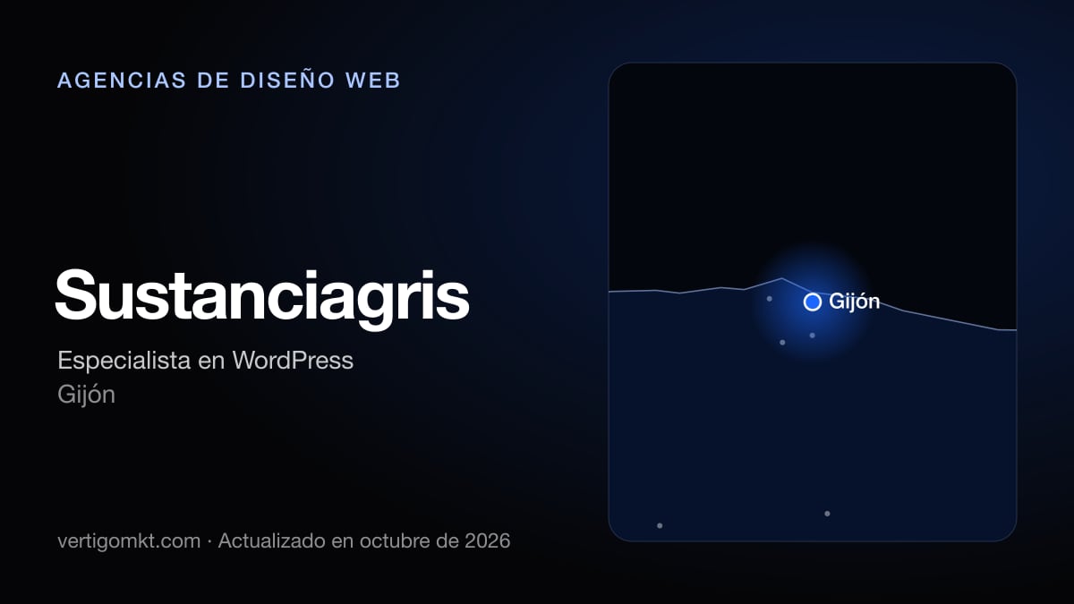 Sustanciagris (Gijón), puesto 9 entre las mejores agencias de diseño web de Siero