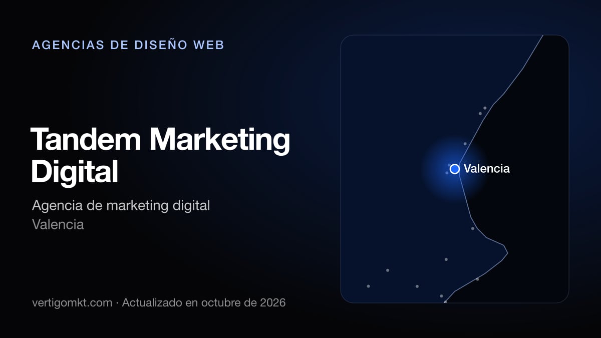 Tandem Marketing Digital (Valencia), puesto 9 entre las mejores agencias de diseño web de Torrente