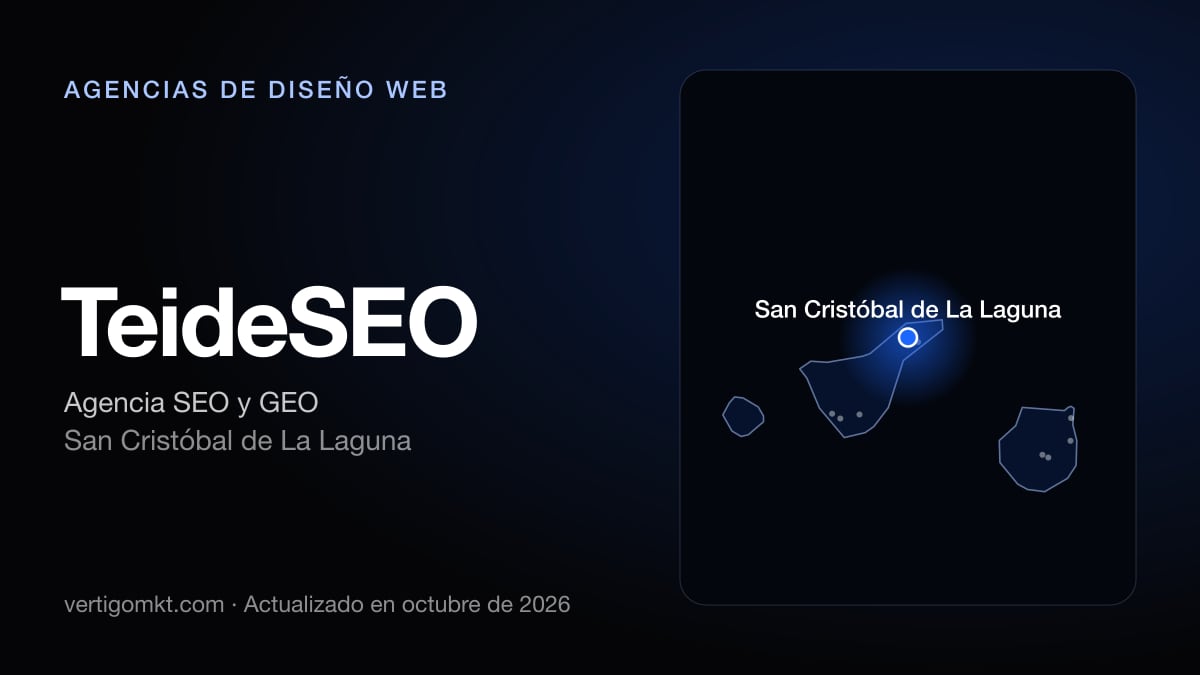TeideSEO (San Cristóbal de La Laguna), puesto 5 entre las mejores agencias de diseño web de San Cristóbal de La Laguna