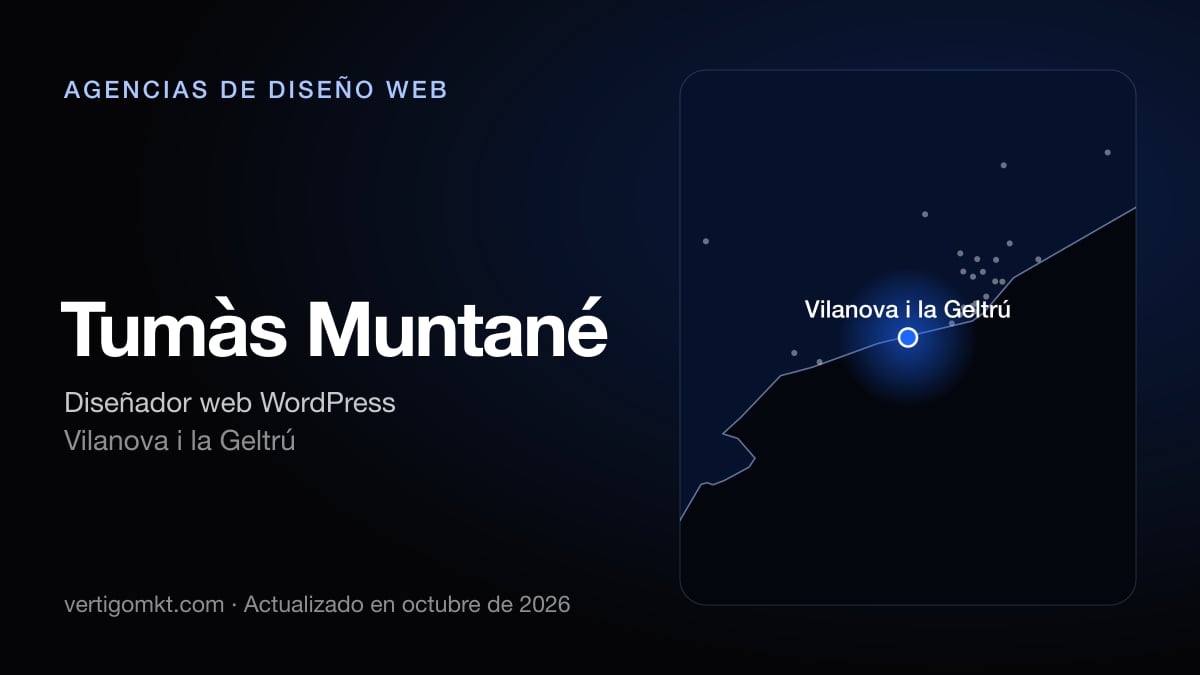 Mejores agencias de diseño web en Vilanova i la Geltrú, puesto 3: Tumàs Muntané, con sede en Vilanova i la Geltrú