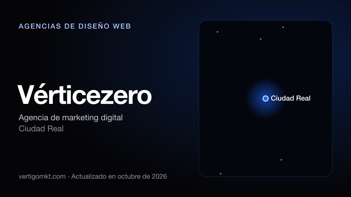 Vérticezero (Ciudad Real), puesto 3 entre las mejores agencias de diseño web de Ciudad Real