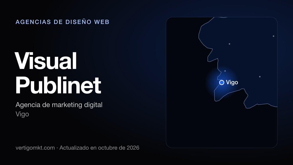 Mejores agencias de diseño web en España, puesto 7: Visual Publinet, con sede en Vigo
