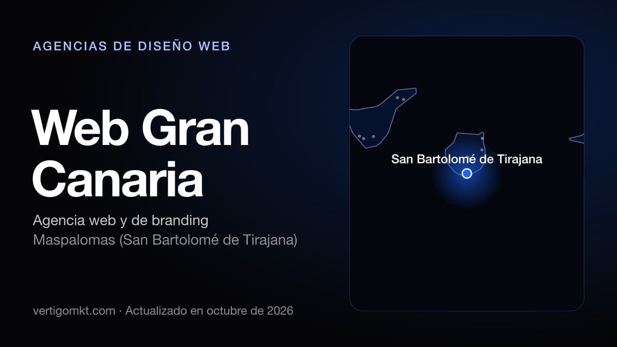 Web Gran Canaria, diseño web en Maspalomas (San Bartolomé de Tirajana): puesto 7 del ranking de las mejores agencias de diseño web en San Bartolomé de Tirajana
