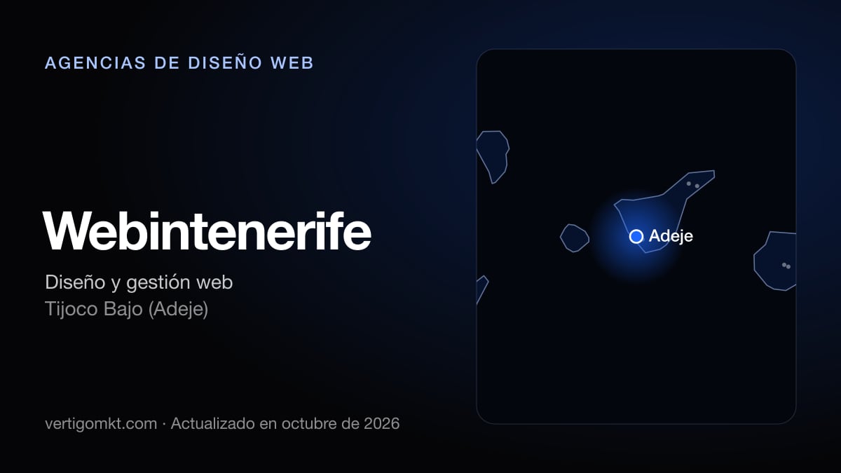 Webintenerife (Tijoco Bajo (Adeje)), puesto 4 entre las mejores agencias de diseño web de Adeje
