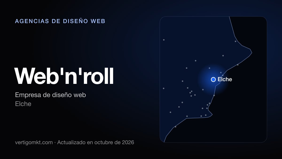 Web'n'roll, diseño web en Elche: puesto 5 del ranking de las mejores agencias de diseño web en Elche