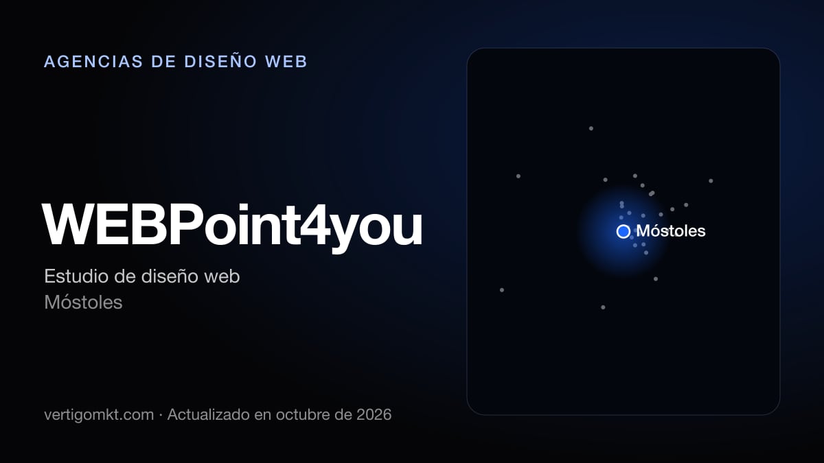 WEBPoint4you (Móstoles), puesto 2 entre las mejores agencias de diseño web de Móstoles
