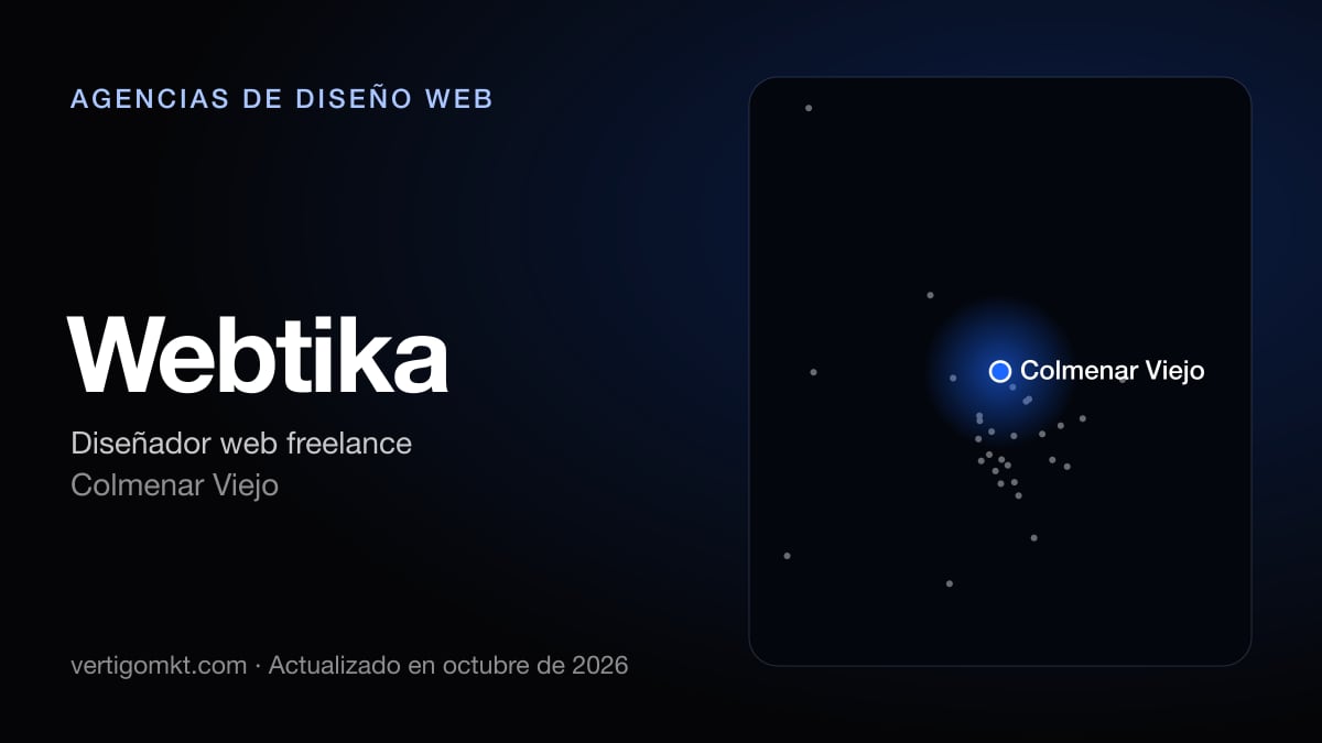 Mejores agencias de diseño web en Colmenar Viejo, puesto 4: Webtika, con sede en Colmenar Viejo