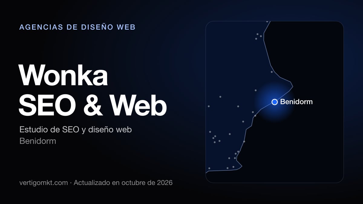 Mejores agencias de diseño web en Benidorm, puesto 3: Wonka SEO & Web, con sede en Benidorm