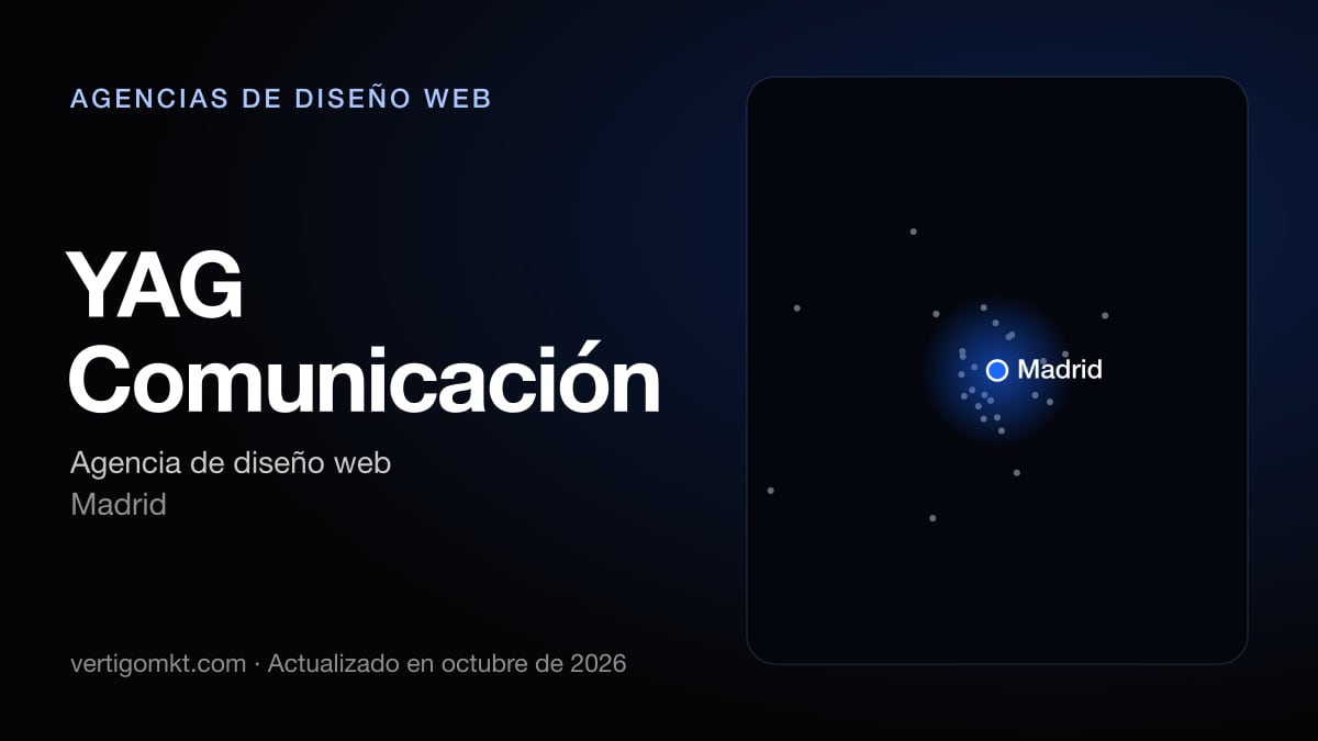 YAG Comunicación, diseño web en Madrid: puesto 9 del ranking de las mejores agencias de diseño web en Collado Villalba