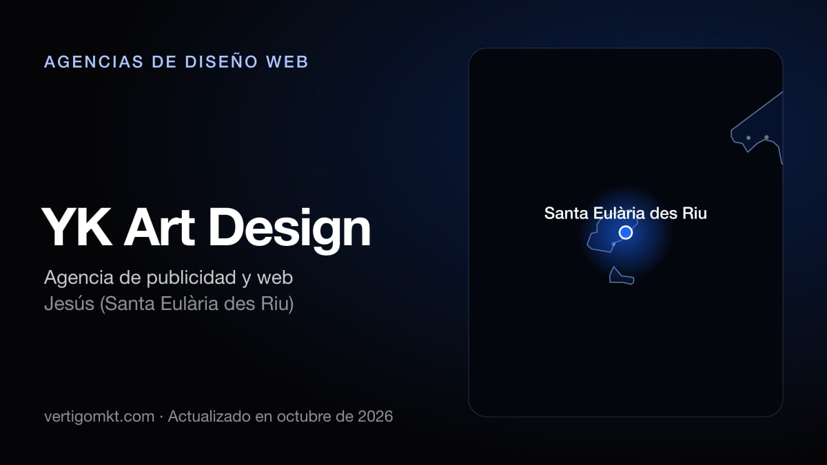 YK Art Design (Jesús (Santa Eulària des Riu)), puesto 8 entre las mejores agencias de diseño web de Ibiza