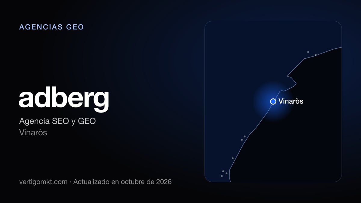 adberg, con sede en Vinaròs: puesto 10 del ranking de las mejores agencias GEO en Castellón de la Plana