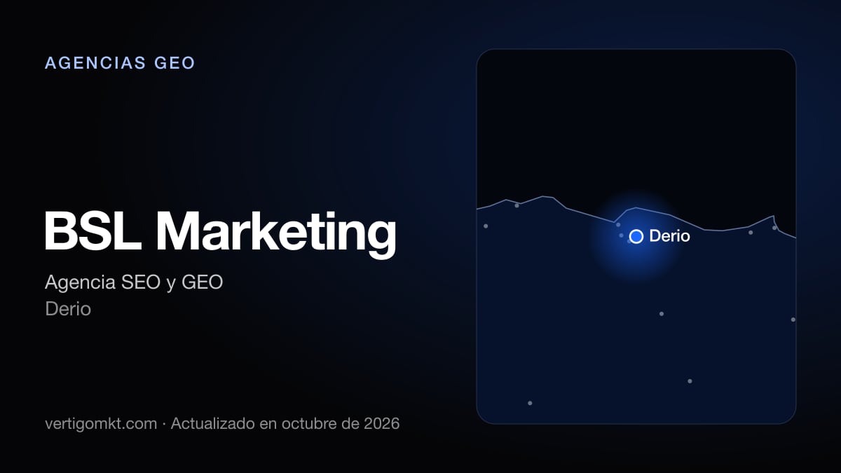 BSL Marketing, con sede en Derio: puesto 5 del ranking de las mejores agencias GEO en Bilbao