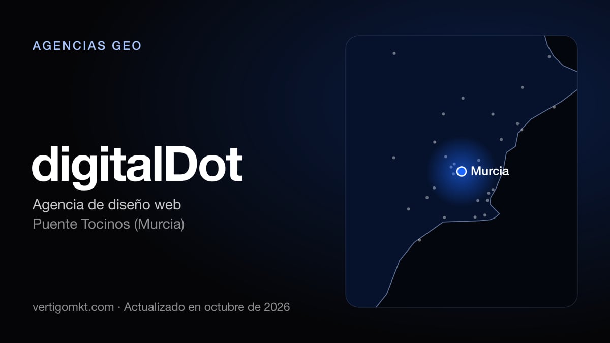 Mejores agencias GEO en Cartagena, puesto 4: digitalDot, con sede en Puente Tocinos (Murcia)