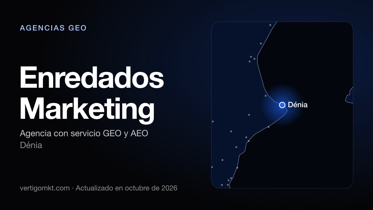Enredados Marketing, con sede en Dénia: puesto 9 del ranking de las mejores agencias GEO en Gandia