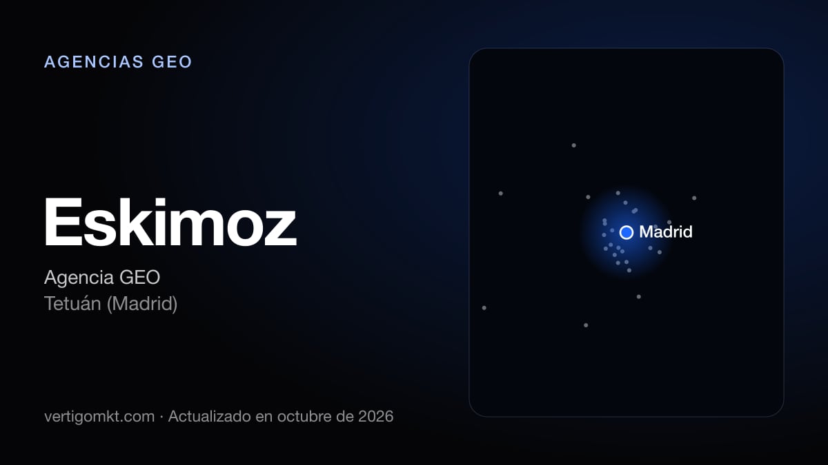 Eskimoz (Tetuán (Madrid)), puesto 9 entre las mejores agencias GEO de Las Rozas de Madrid