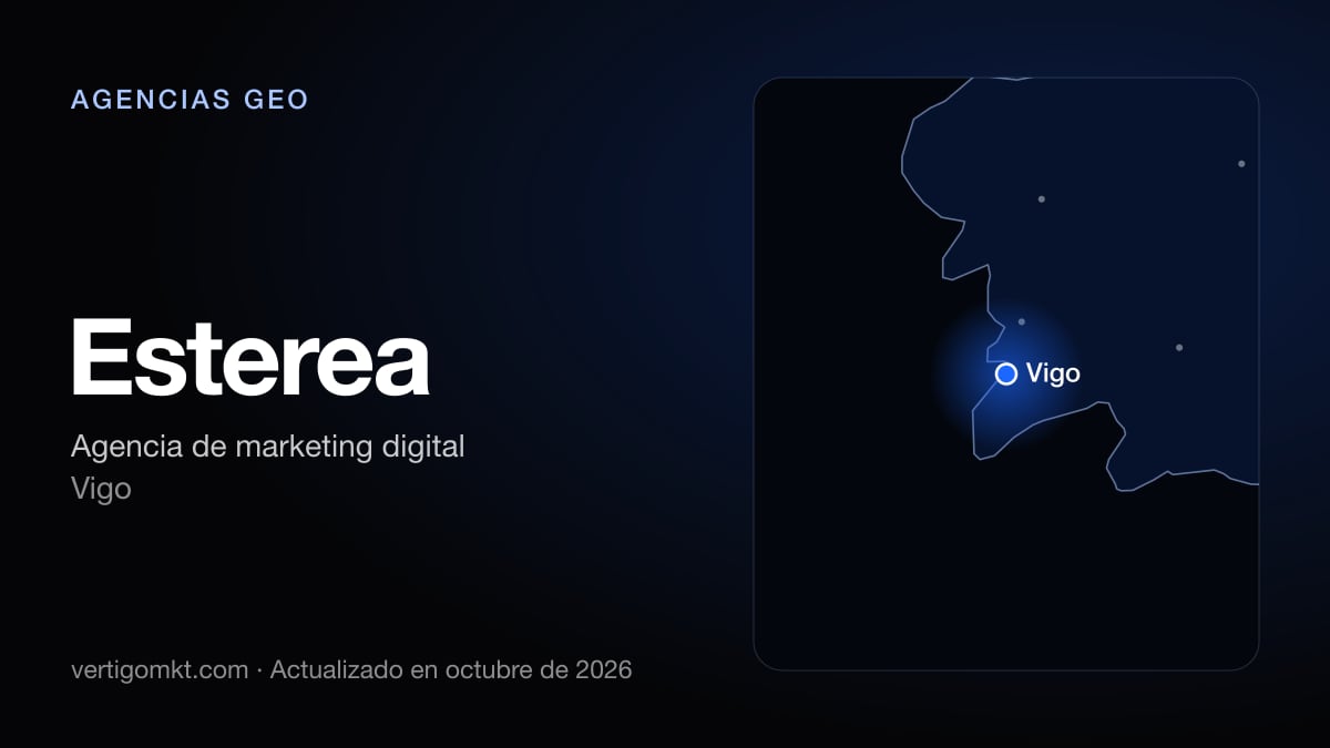 Mejores agencias GEO en Vigo, puesto 5: Esterea, con sede en Vigo