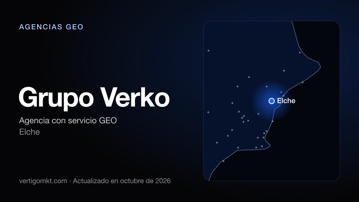 Mejores agencias GEO en Alicante, puesto 7: Grupo Verko, con sede en Elche