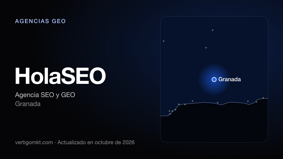 Mejores agencias GEO en Almería, puesto 4: HolaSEO, con sede en Granada
