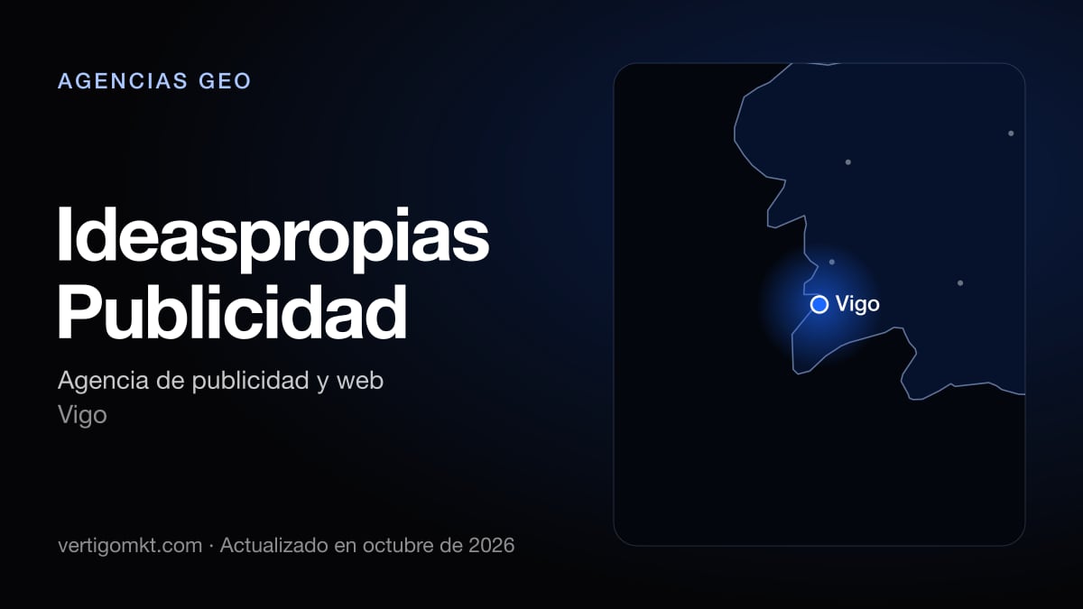 Ideaspropias Publicidad (Vigo), puesto 4 entre las mejores agencias GEO de Vigo