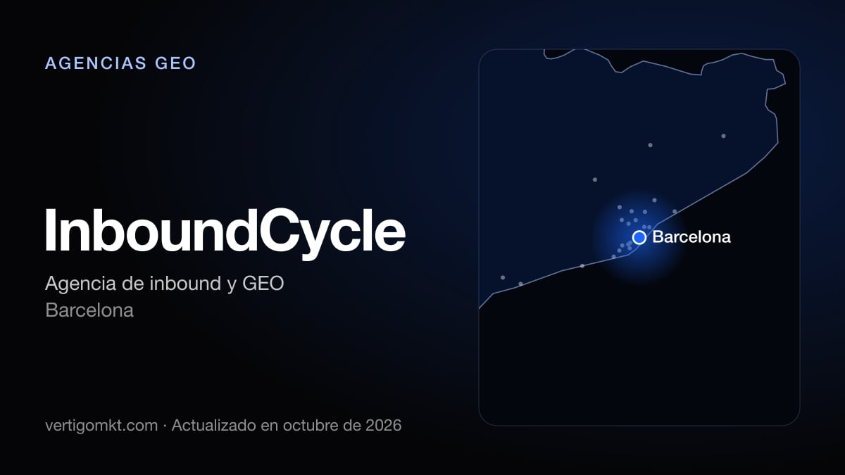 InboundCycle, con sede en Barcelona: puesto 3 del ranking de las mejores agencias GEO en España