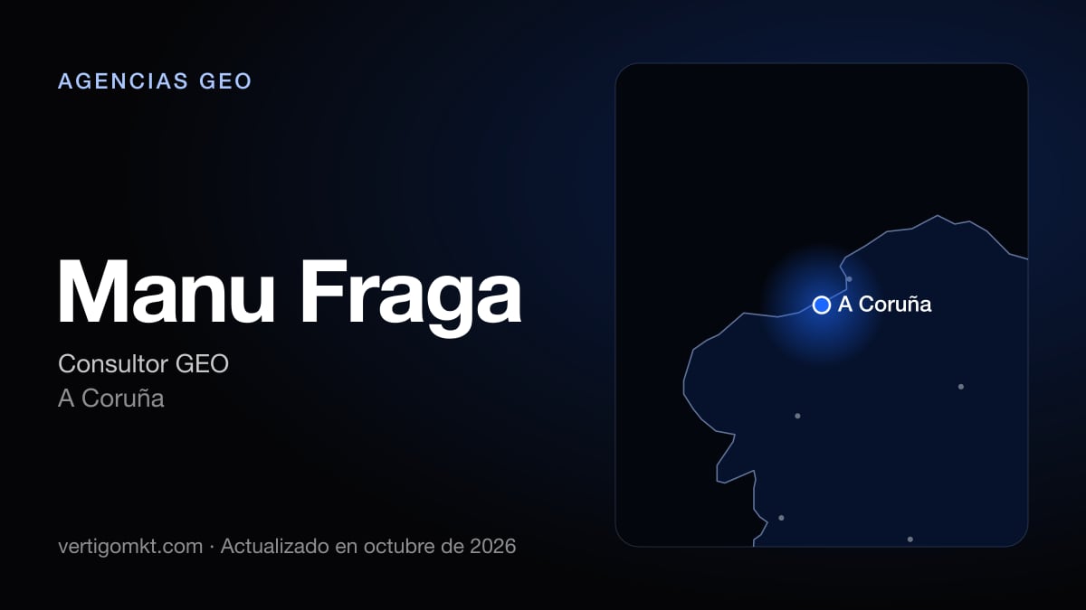 Mejores agencias GEO en Vigo, puesto 10: Manu Fraga, con sede en A Coruña