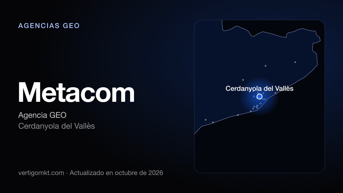 Metacom, con sede en Cerdanyola del Vallès: puesto 3 del ranking de las mejores agencias GEO en Cerdanyola del Vallès