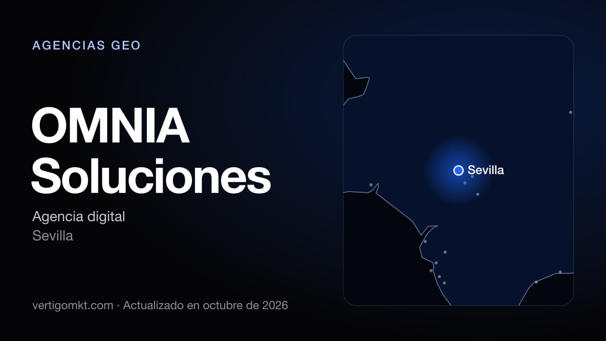 OMNIA Soluciones, con sede en Sevilla: puesto 8 del ranking de las mejores agencias GEO en Dos Hermanas