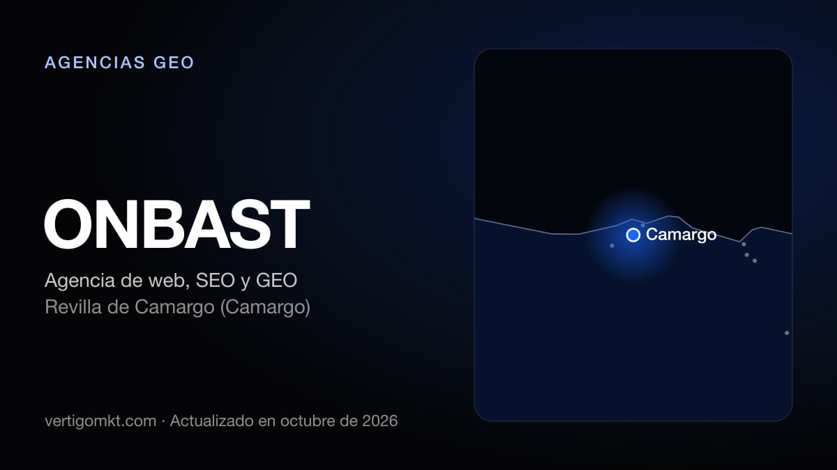 Mejores agencias GEO en Santander, puesto 4: ONBAST, con sede en Revilla de Camargo (Camargo)