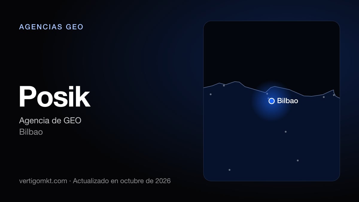 Mejores agencias GEO en Bilbao, puesto 2: Posik, con sede en Bilbao
