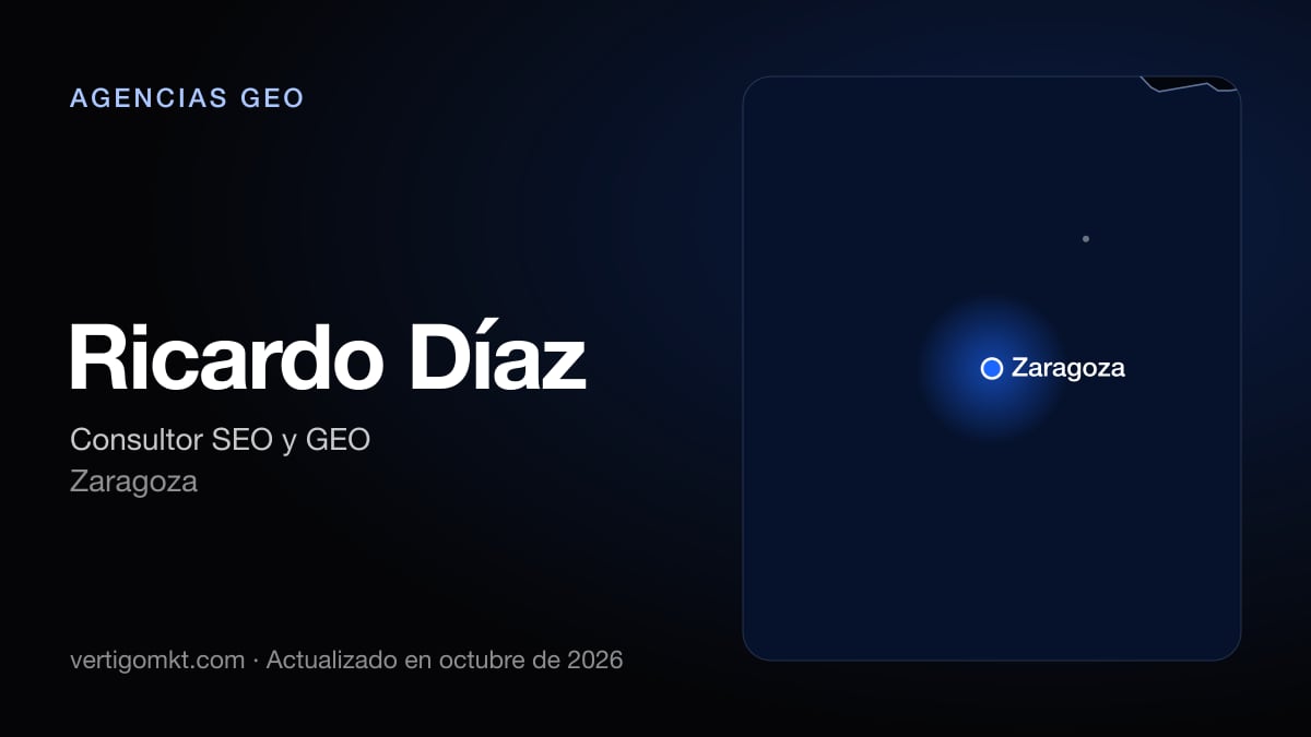 Ricardo Díaz (Zaragoza), puesto 9 entre las mejores agencias GEO de Zaragoza