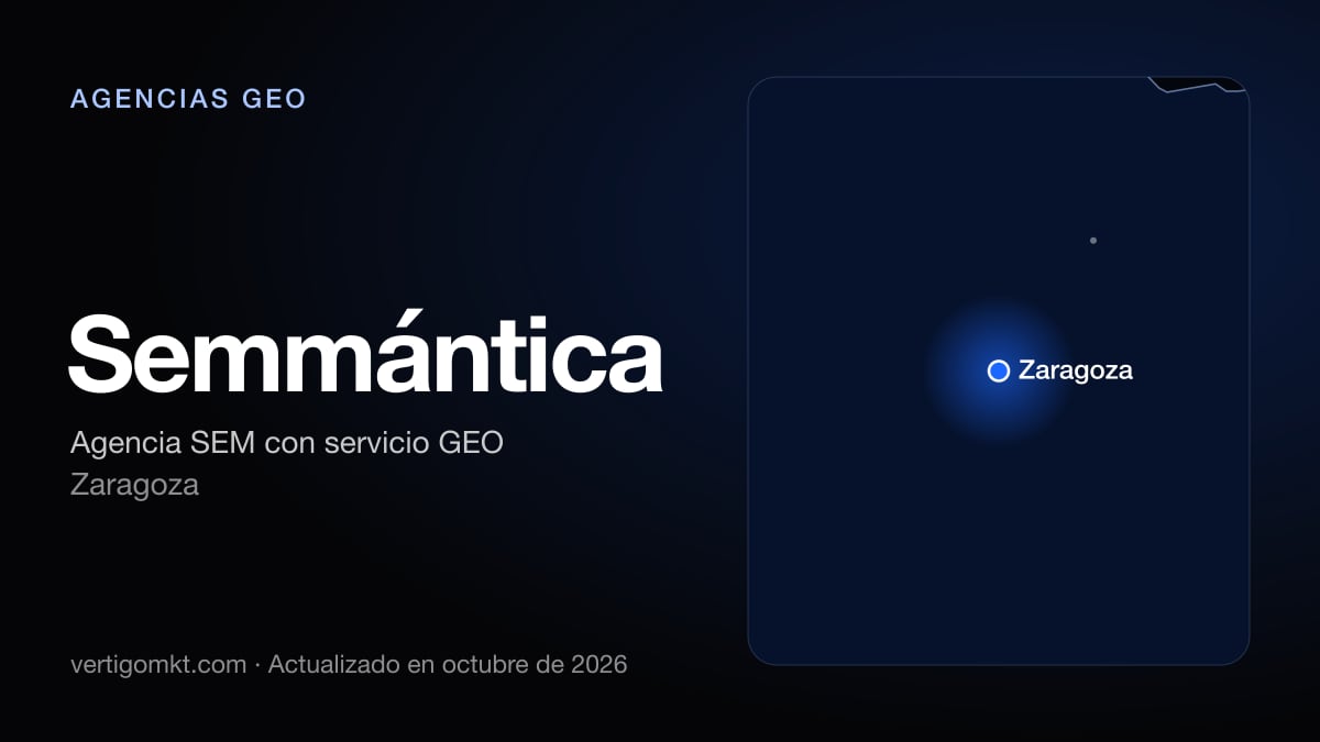 Semmántica (Zaragoza), puesto 6 entre las mejores agencias GEO de Zaragoza