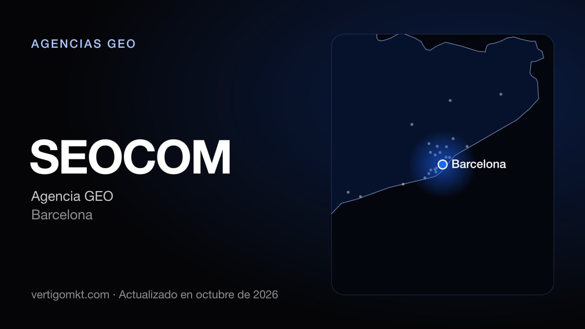 SEOCOM (Barcelona), puesto 2 entre las mejores agencias GEO de España