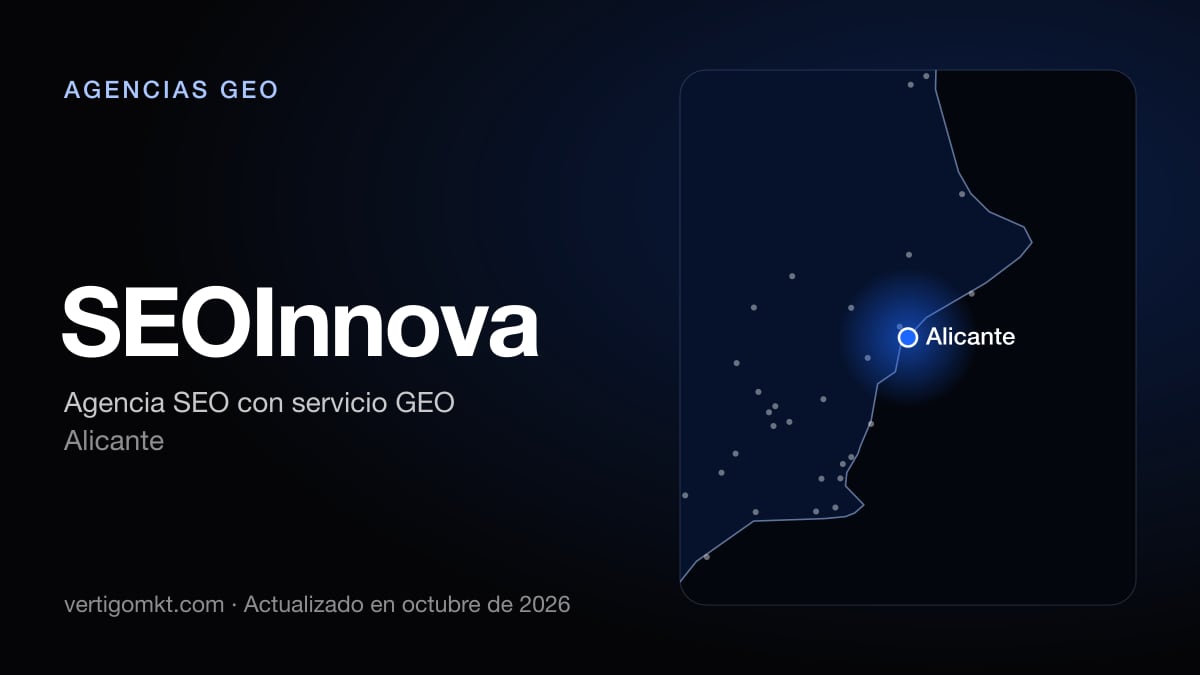 SEOInnova, con sede en Alicante: puesto 2 del ranking de las mejores agencias GEO en Alicante
