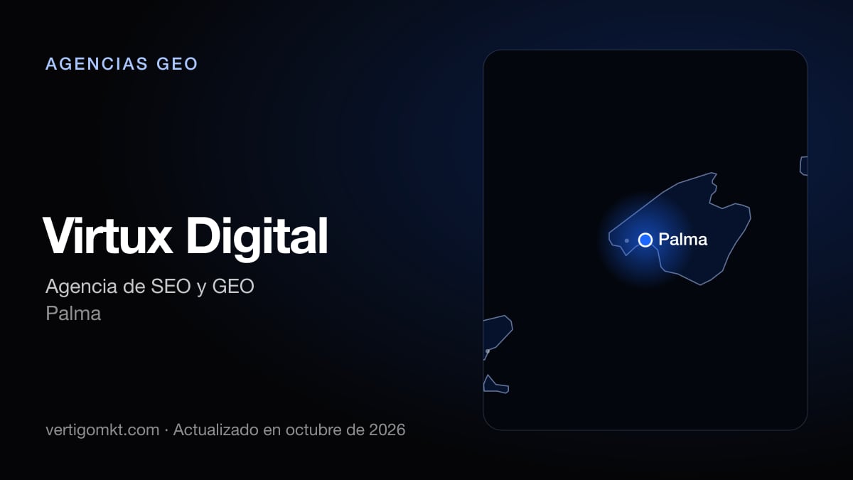 Virtux Digital, con sede en Palma: puesto 6 del ranking de las mejores agencias GEO en Palma