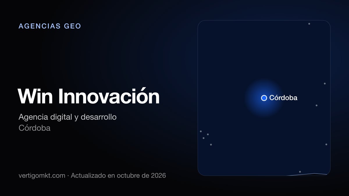 Mejores agencias GEO en Córdoba, puesto 8: Win Innovación, con sede en Córdoba