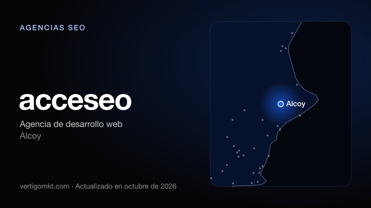 Mejores agencias SEO en Elda, puesto 8: acceseo, con sede en Alcoy