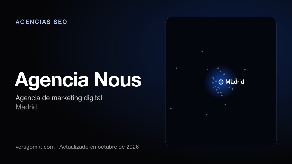 Agencia Nous (Madrid), puesto 8 entre las mejores agencias SEO de Coslada