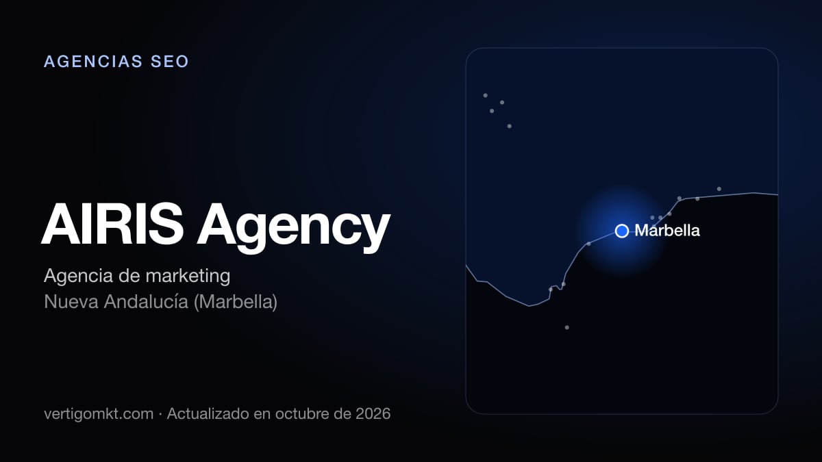 AIRIS Agency, agencia SEO en Nueva Andalucía (Marbella): puesto 3 del ranking de las mejores agencias SEO en Marbella