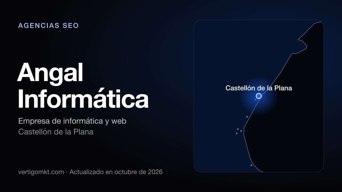 Angal Informática, agencia SEO en Castellón de la Plana: puesto 9 del ranking de las mejores agencias SEO en Castellón de la Plana