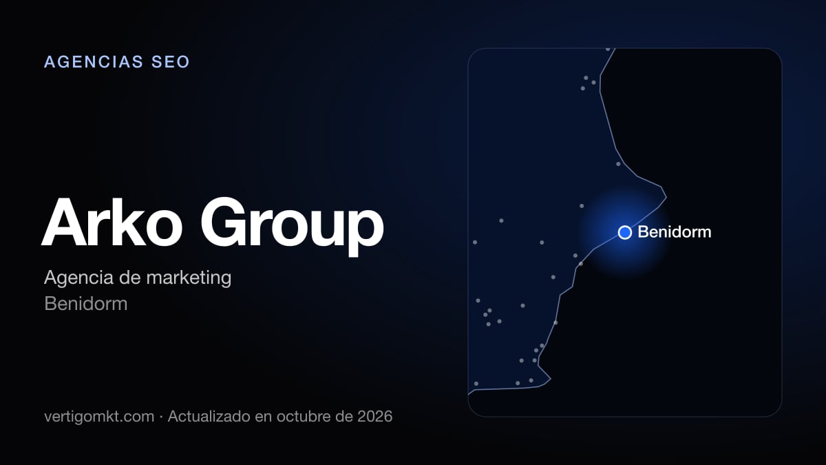 Arko Group, agencia SEO en Benidorm: puesto 4 del ranking de las mejores agencias SEO en Benidorm