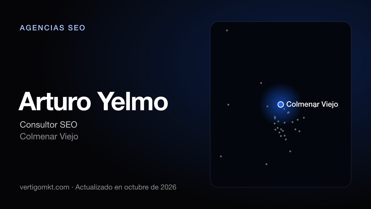 Mejores agencias SEO en Colmenar Viejo, puesto 6: Arturo Yelmo, con sede en Colmenar Viejo