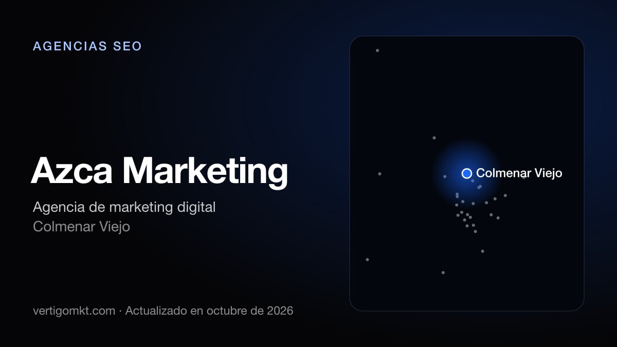 Azca Marketing, agencia SEO en Colmenar Viejo: puesto 6 del ranking de las mejores agencias SEO en Collado Villalba