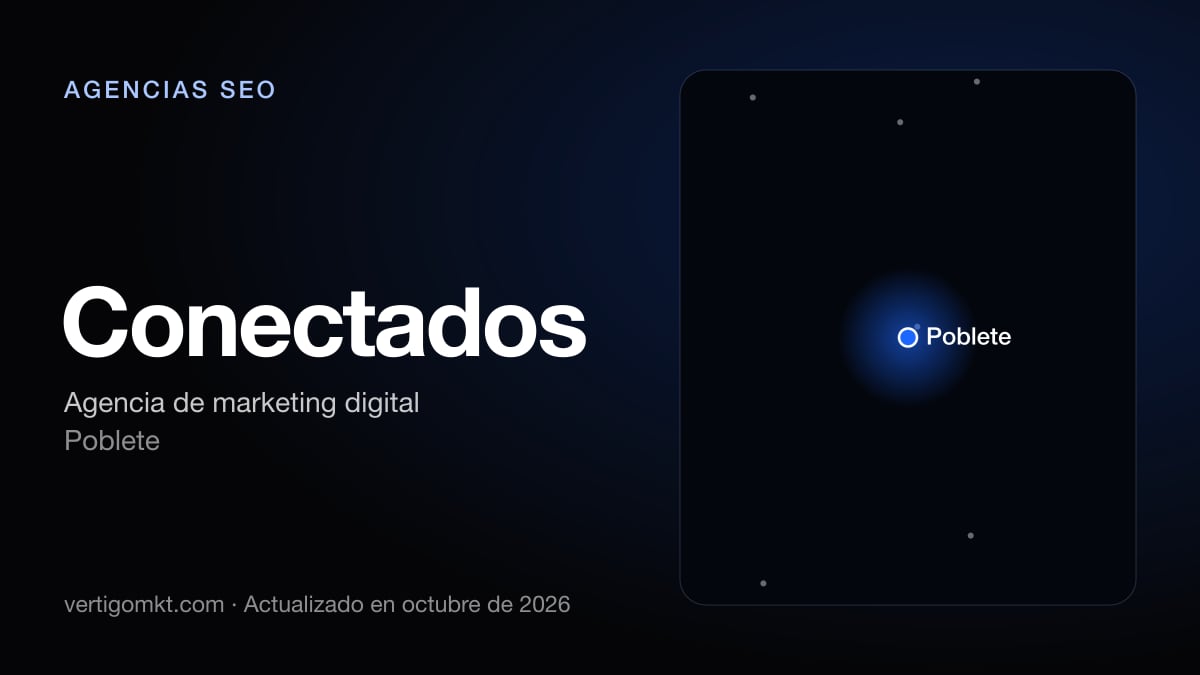 Conectados, agencia SEO en Poblete: puesto 7 del ranking de las mejores agencias SEO en Ciudad Real