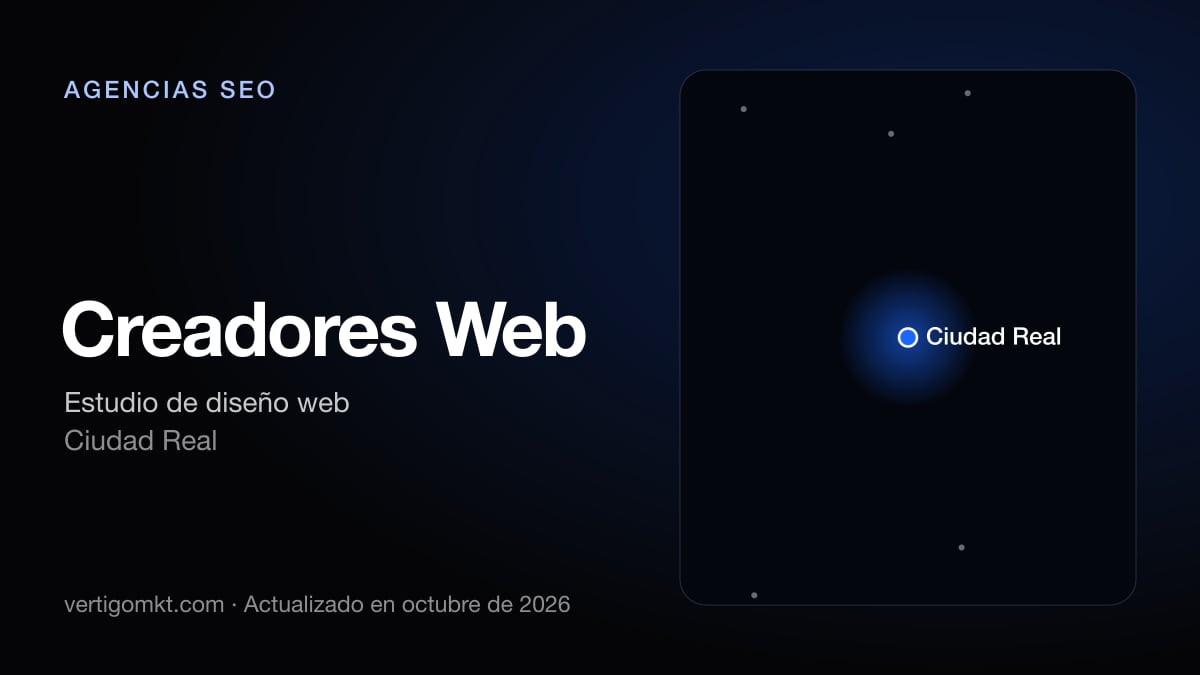 Mejores agencias SEO en Ciudad Real, puesto 5: Creadores Web, con sede en Ciudad Real