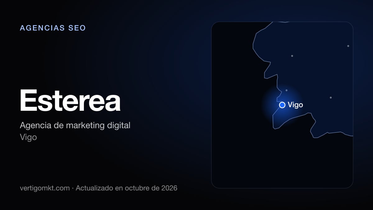 Esterea, agencia SEO en Vigo: puesto 6 del ranking de las mejores agencias SEO en Vigo