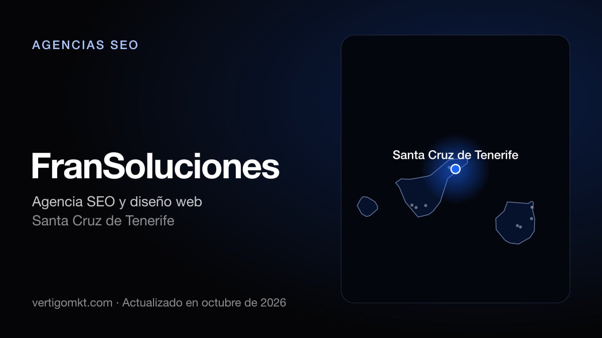 FranSoluciones, agencia SEO en Santa Cruz de Tenerife: puesto 5 del ranking de las mejores agencias SEO en Santa Cruz de Tenerife