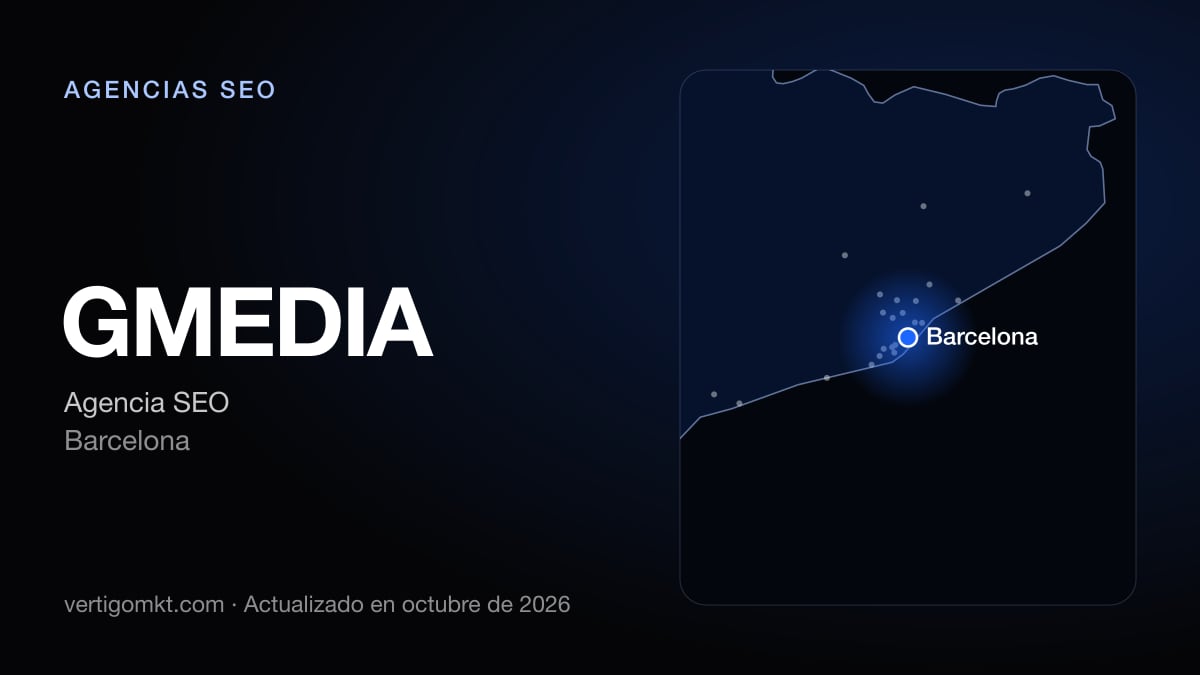Mejores agencias SEO en Badalona, puesto 6: GMEDIA, con sede en Barcelona