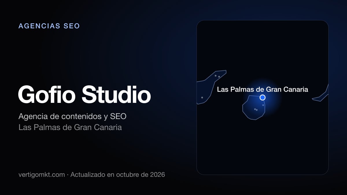 Mejores agencias SEO en Las Palmas de Gran Canaria, puesto 10: Gofio Studio, con sede en Las Palmas de Gran Canaria
